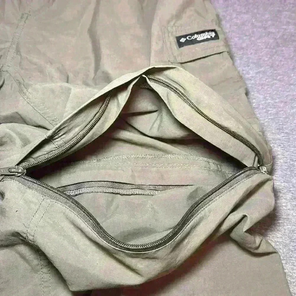 Columbia Nylon GRT Convertible Cargo Pants  Packable Windbreaker Green Mens Med - Picture 6 of 12